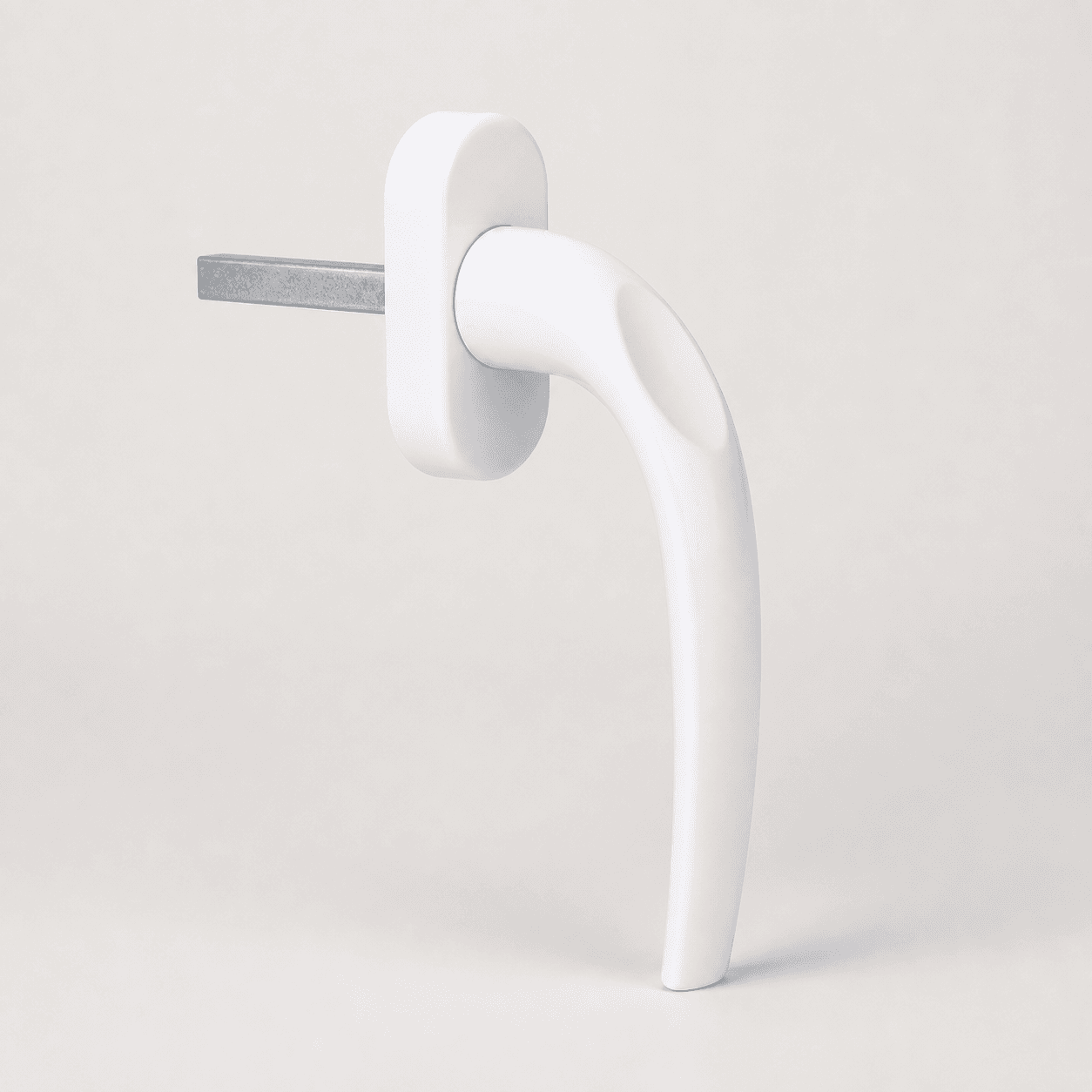 Çelik İç Takviyeli Plastik PVC Pencere Kolu - Beyaz
