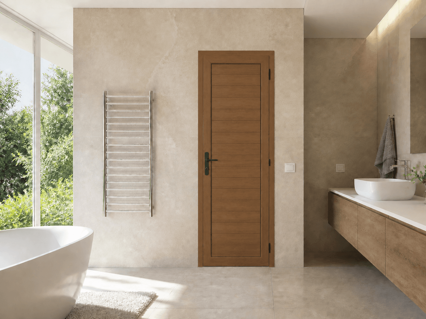 Altın Meşe Kapalı PVC WC / Banyo Kapısı
