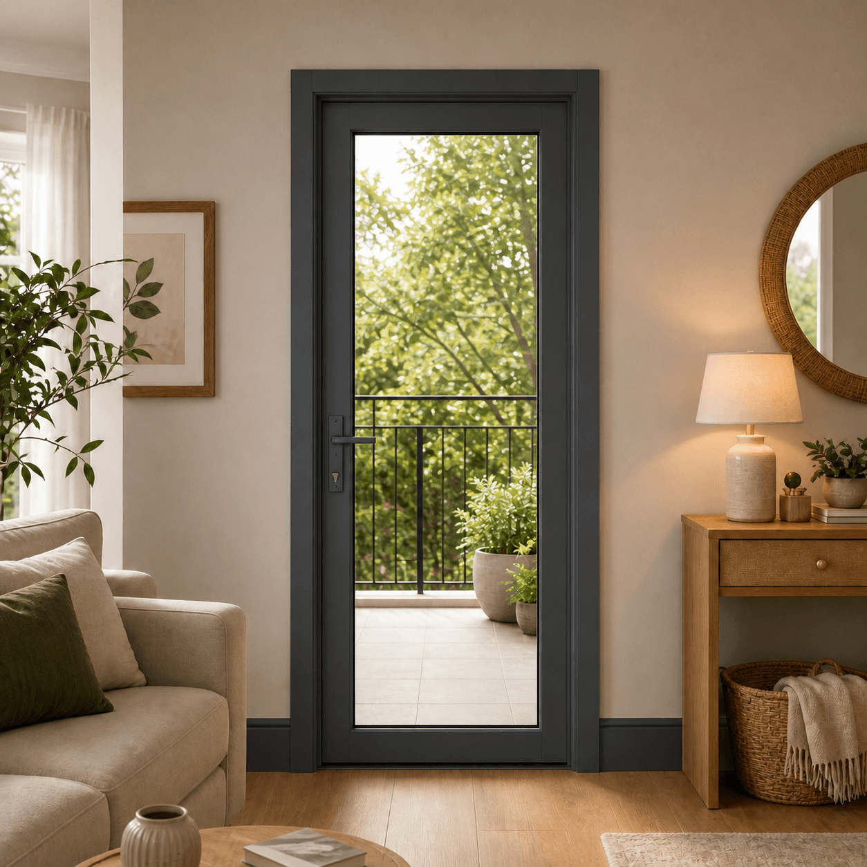 Tam Cam PVC Balkon Kapısı — lıfestyle — Antrasit