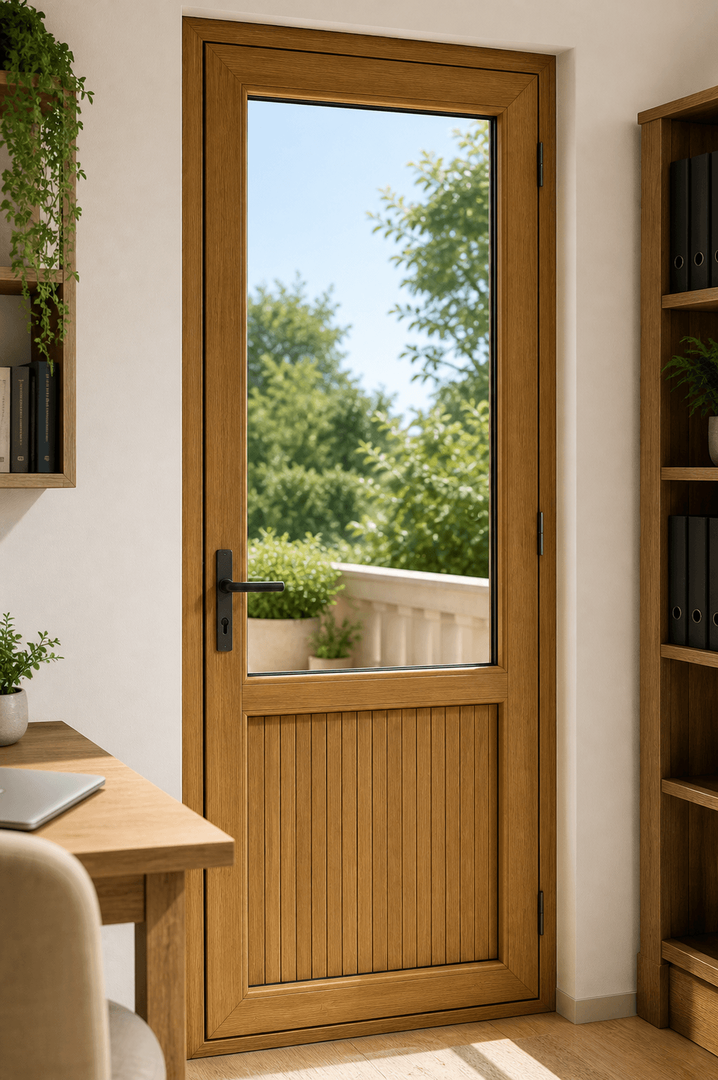 Yarım Camlı PVC Balkon Kapısı — detaıl — Altın Meşe