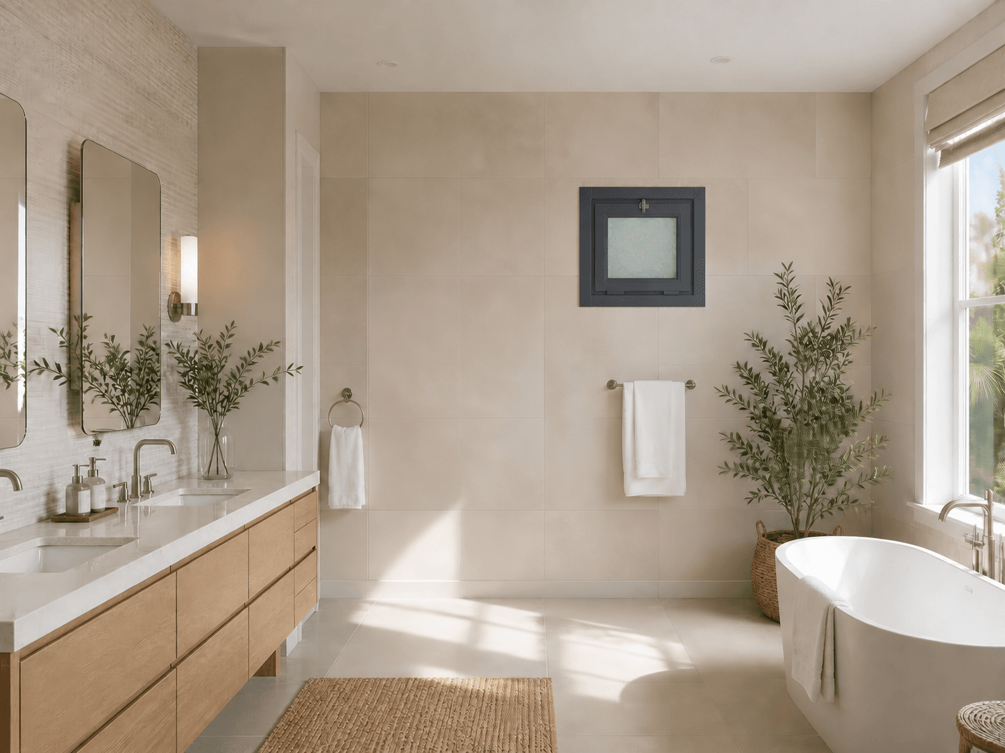 Antrasit PVC WC / Banyo Havalandırma Penceresi