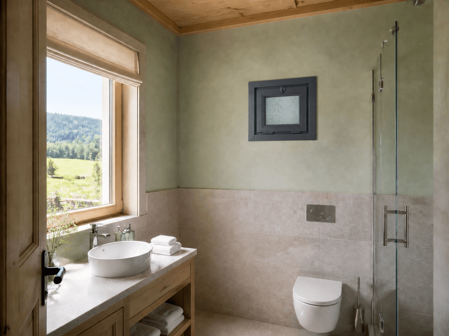 PVC WC / Banyo Havalandırma Penceresi — detaıl — Antrasit
