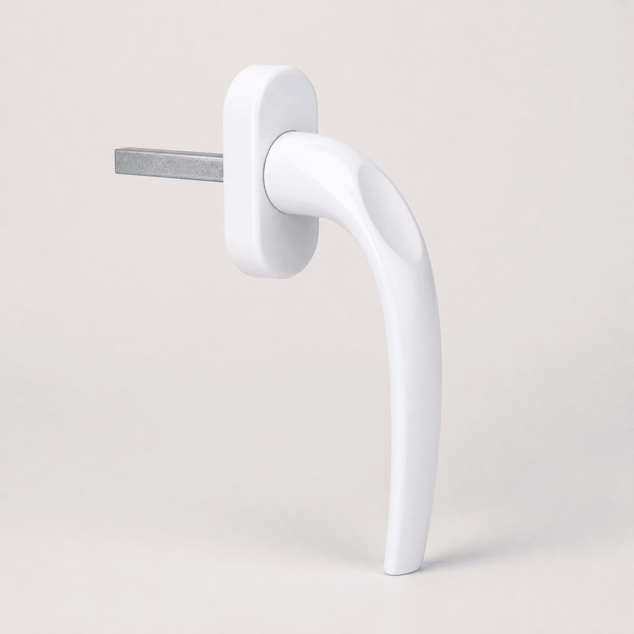Çelik İç Takviyeli Plastik PVC Pencere Kolu - Beyaz